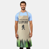 Tablier Expert Distances Sociales Sasquatch Drôle (Porté)