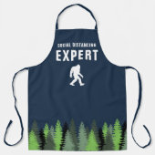 Tablier Expert Distances Sociales Sasquatch Drôle (Recto)