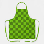 Tablier Explorez l'élégance du motif damier vert (Recto)