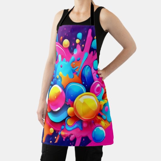 Tablier Explosion colorée de bulle (Insitu)