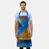 Tablier Explosion of Colors All-Over Print Apron (Porté)