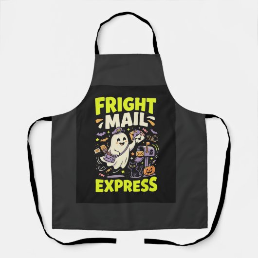 Tablier Express Courrier d'Effroi d'Halloween (Recto)