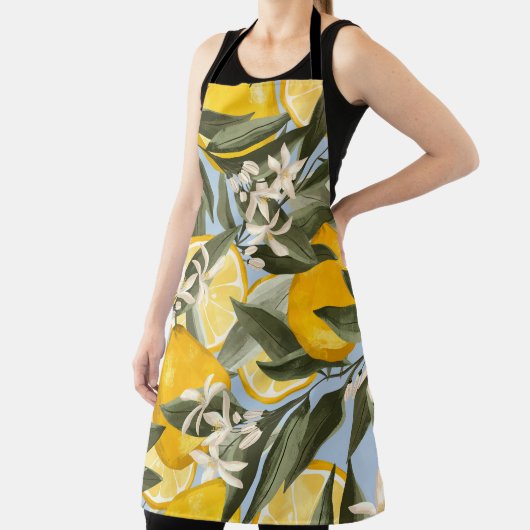 Tablier Exquisite pattern with yellow bergamot fruits, cit (Insitu)