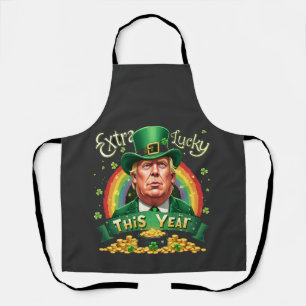 Tablier Extra Lucky cette année St Patrick Day Trump Leopa