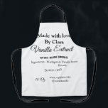 Tablier Extrait de vanille fait maison ajouter les ingrédi<br><div class="desc">Conception</div>