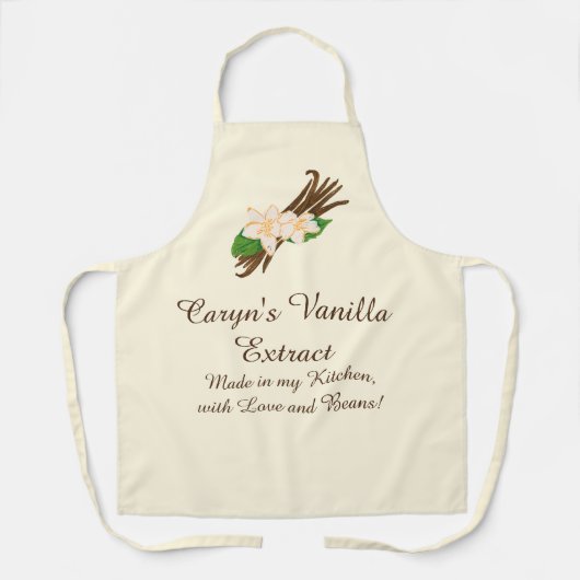 Tablier Extrait de vanille personnalisable (Recto)
