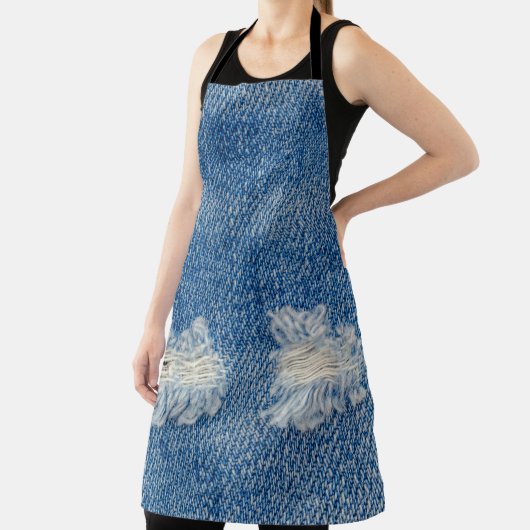 Tablier Extrait Denim Jeans Texture de gros plan. (Insitu)