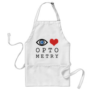 Tablier Eye Love Heart Optométrie - Test de vue d'optométr