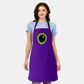 Tablier Eyeball drôle de Monstre vert et pourpre (Porté)