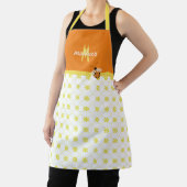 Tablier Eyelet jaune et blanc avec coccinelle (Insitu)