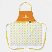 Tablier Eyelet jaune et blanc avec coccinelle (Recto)