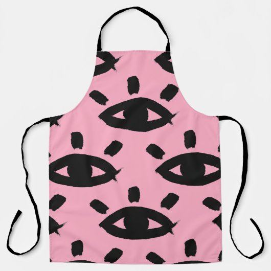 Tablier Eyes Watercolor Brush, Motif Sketch. (Recto)