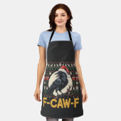 Tablier F-Caw-F Laidback Pull de Noël Drôle Corbeau Xmas   (Porté)