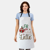 Tablier Fa Fa La La Latte Drôle de Noël Santa Xmas (Porté)
