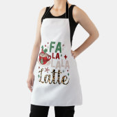 Tablier Fa Fa La La Latte Drôle de Noël Santa Xmas (Insitu)