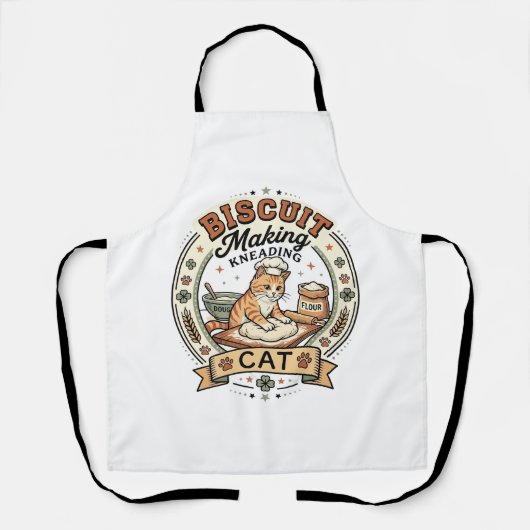 Tablier Fabrication de biscuits Pétrissage Chat Fabricatio (Recto)
