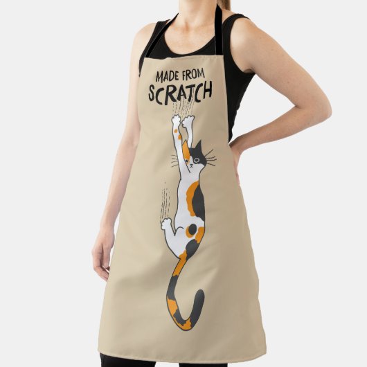Tablier Fabriqué À Partir D'Écratch Drôle Chat Calico Accr (Insitu)