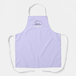 Tablier Fabriqué avec amour Lavande moderne Nom personnal
