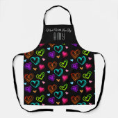 Tablier Fabriqué Avec Coeurs D'Amour Apron Personnalisé (Recto)