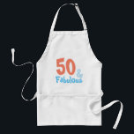 Tablier Fabuleux Anniversaire Rétro<br><div class="desc">Prenez un Fabuleux anniversaire à tout âge. Customisez avec n'importe quel nombre, vous avez besoin jusqu'à 99 en amusant rose et bleu typographie.</div>