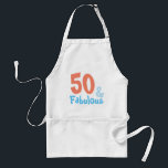 Tablier Fabuleux Anniversaire Rétro<br><div class="desc">Prenez un Fabuleux anniversaire à tout âge. Customisez avec n'importe quel nombre,  vous avez besoin jusqu'à 99 en amusant rose et bleu typographie.</div>