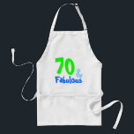 Tablier Fabuleux Nouvel Anniversaire De Neon<br><div class="desc">Prenez un Fabuleux anniversaire à tout âge. Customisez avec n'importe quel nombre, vous avez besoin jusqu'à 99 en néon fun vert et bleu typographie.</div>