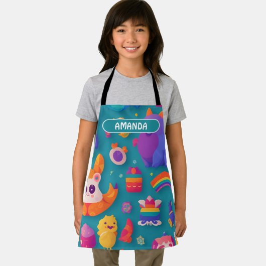 Tablier Fabulous Creatures Rainbow Personnalisé Motif (Insitu)
