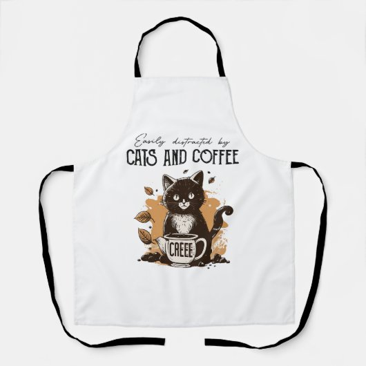 Tablier Facilement Distrait Par Les Chats Et Amoureux de l (Recto)