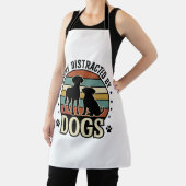Tablier Facilement distrait par les chiens Design silhouet (Insitu)