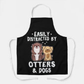 Tablier Facilement Distrait Par Les Loutres Et Les Chiens (Recto)