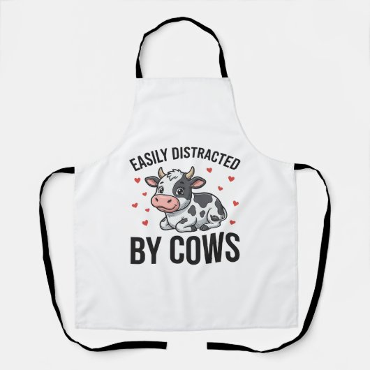 Tablier Facilement distrait par les vaches Graphique de va (Recto)