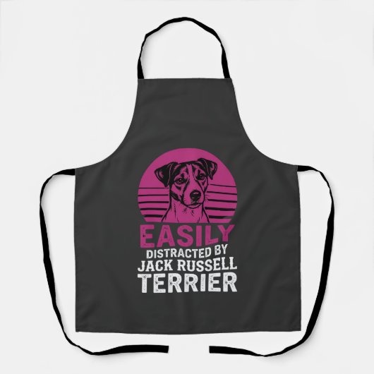 Tablier Facilement Distrait Par Un Terrier Jack Russell (Recto)
