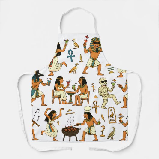 Tablier Faire la fête comme un Égyptien (Recto)