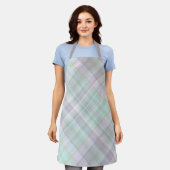 Tablier Fairy Garden Pastel Rose et Mint Plaid (Porté)