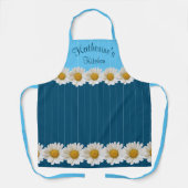 Tablier Faisceaux blancs Nom Floral Bleu (Recto)