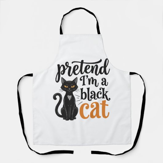 Tablier Faisons comme si j'étais un chat noir T-shirt de c (Recto)