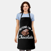 Tablier Faisons comme si j'étais une barre de chocolat (Porté)