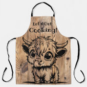 Tablier Faisons Cuisine ! Highland Cow (Recto)