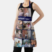 Tablier Faites votre propre collage photo de famille, nom  (Insitu)