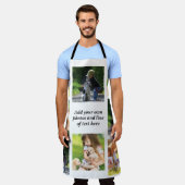 Tablier Faites votre propre collage photo et texte (Porté)