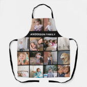 Tablier Faites votre propre photo de famille collage et no (Recto)