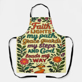 Tablier Faith Lights My Path Christian Art - Inspirational (Recto)