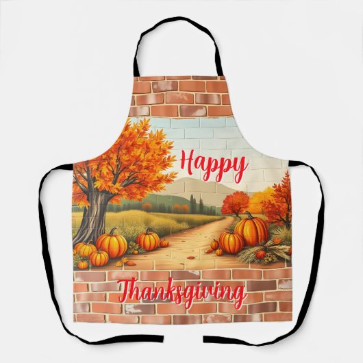 Tablier Fall Beautiful Modern Happy Thanksgiving (Recto)