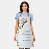 Tablier Fall Leaves Thanksgiving All-Over Print Apron (Porté)