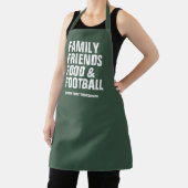 Tablier Famille amis nourriture et football vert Thanksgiv (Insitu)