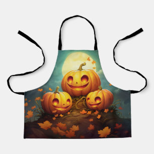 Tablier Famille citrouille mignonne Jack-o'-lantern hallow