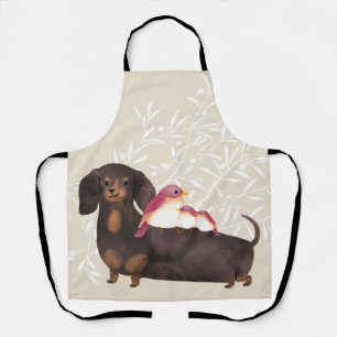 Tablier Famille Dachshund et Birds