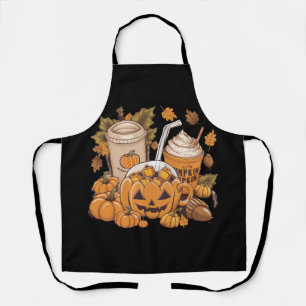 Tablier Famille d'automne Halloween Thanksgiving Mignon Au
