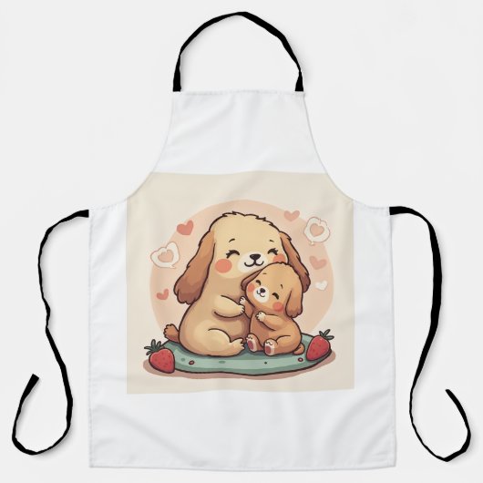 Tablier Famille de chiot mignonne Apron (Recto)