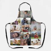 Tablier Famille de collage photo personnalisée moderne (Recto)